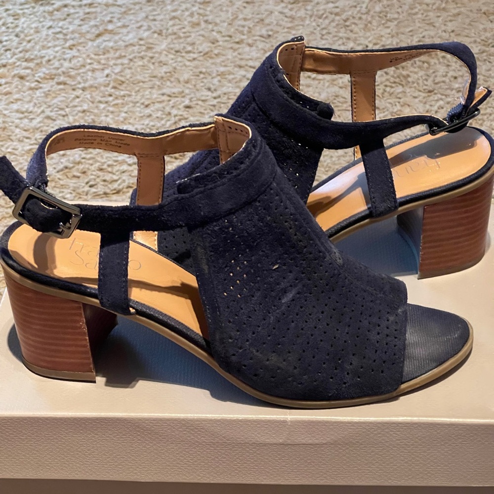 Franco Sarto blue heeled sandals